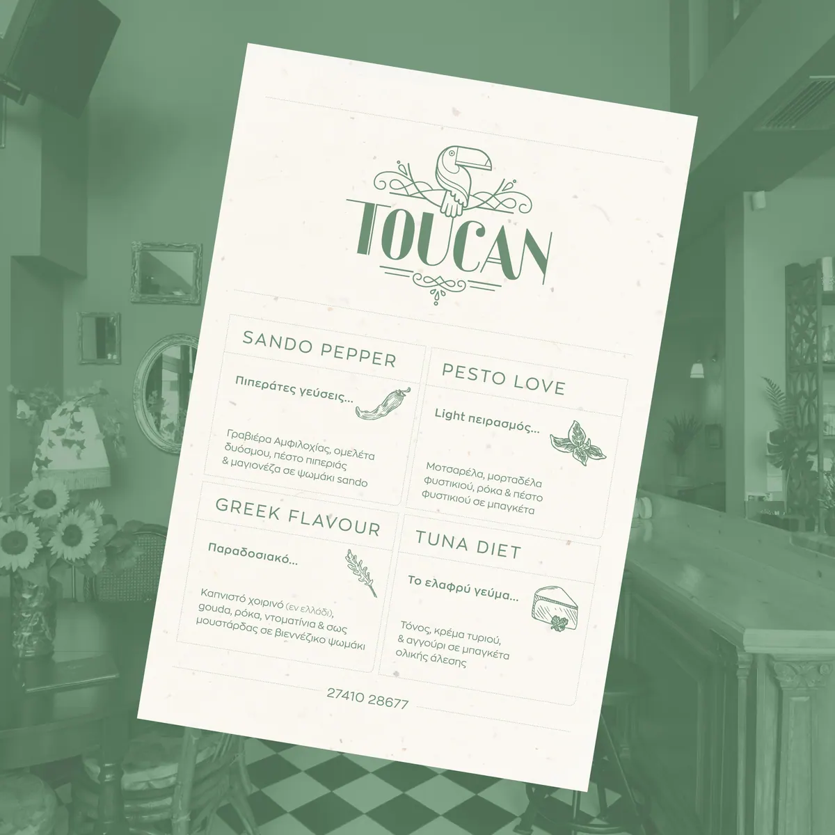 Toucan Bistrot, Έντυπα και συσκευασία, εικόνα 2