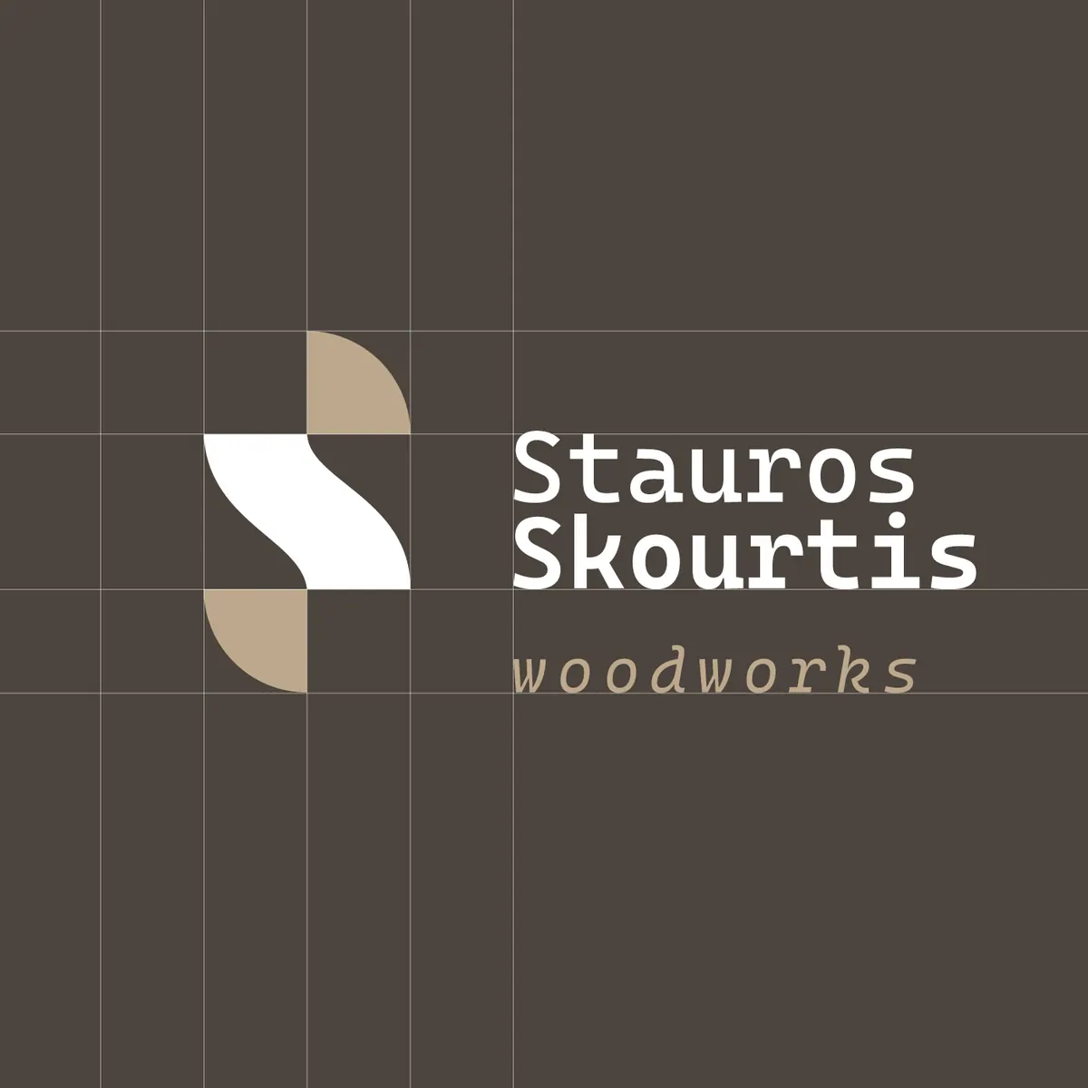 Εξώφυλλο έργου Stauros Skourtis Woodworks, Σχεδιασμός λογοτύπου από τον Άγγελο Κουρτίδη