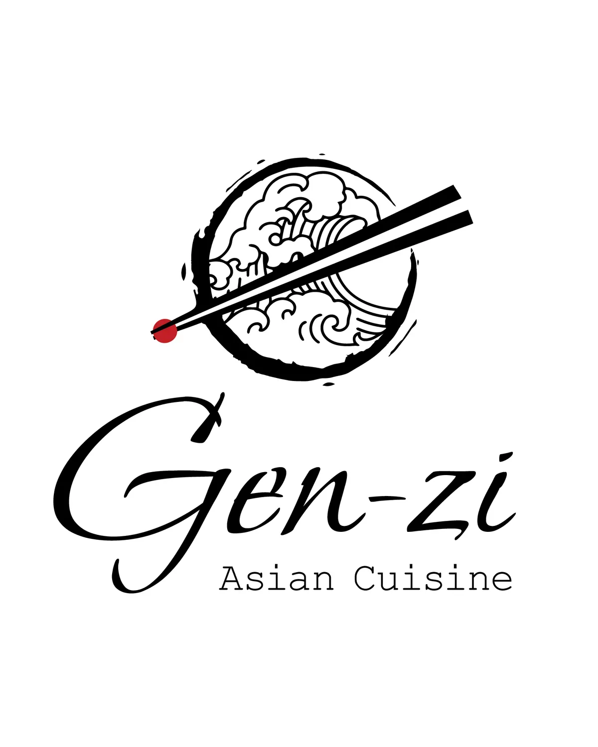 Εξώφυλλο έργου Gen-zi Asian Cuisine, Σχεδιασμός λογοτύπου από τον Άγγελο Κουρτίδη