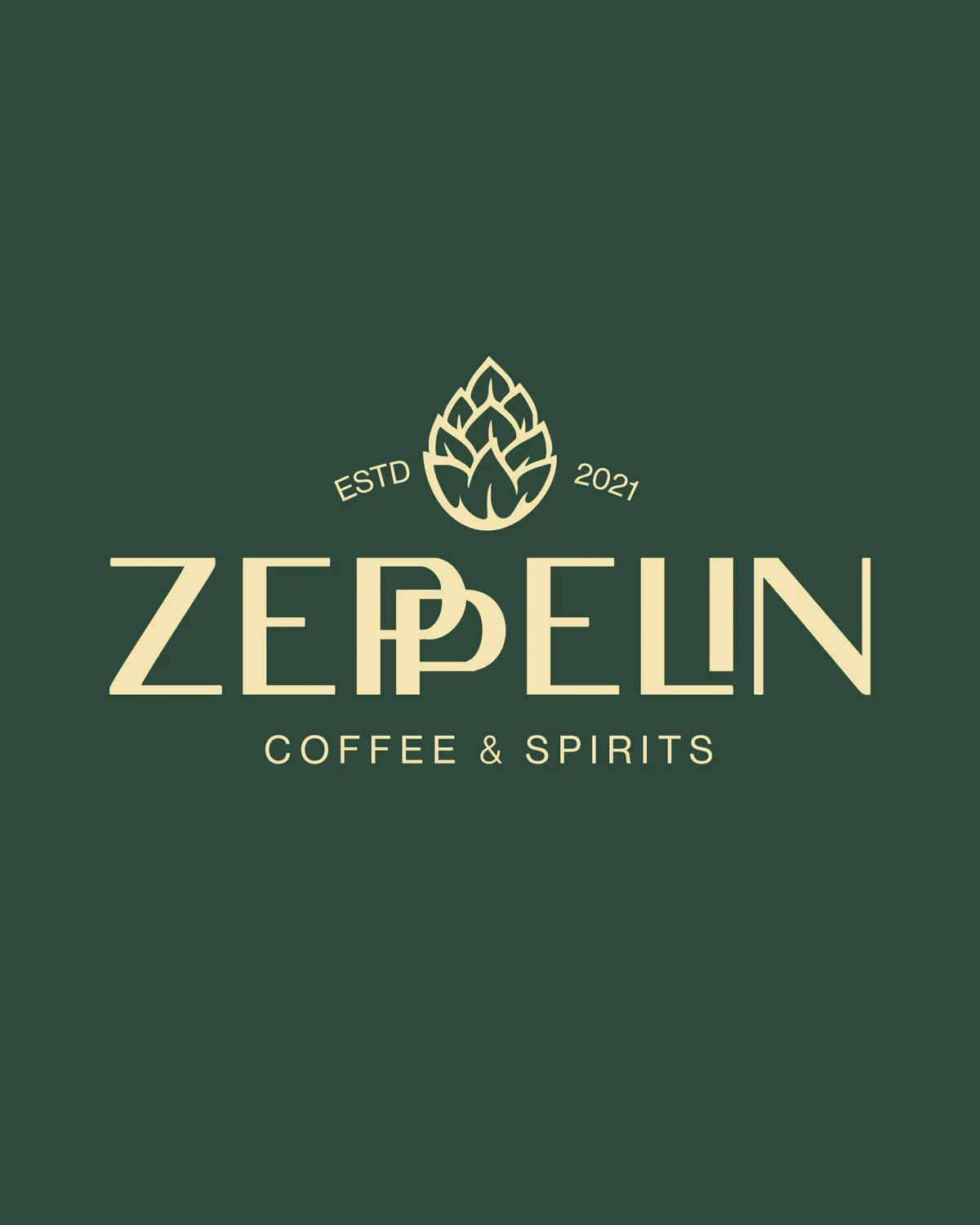 Εξώφυλλο έργου Zeppelin Coffee and Spirits, Σχεδιασμός εκδηλώσεων και social από τον Άγγελο Κουρτίδη