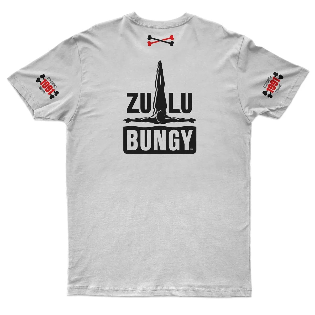 Λευκό μπλουζάκι crew Zulu Bungy, πίσω